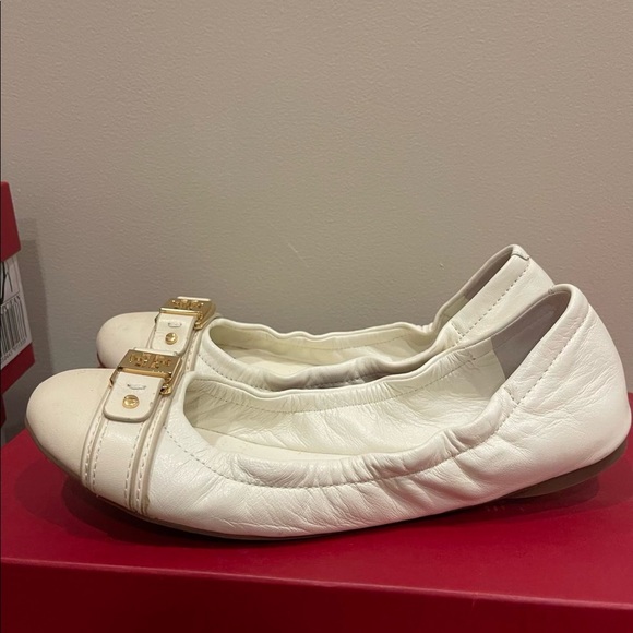 Tory Burch flats slip on shoes felt and leather size 7.5 - Picture 2 of 4